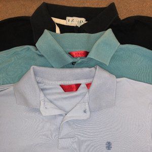 Lot of (3) Izod Short Sleeve Men’s Polo Shirts